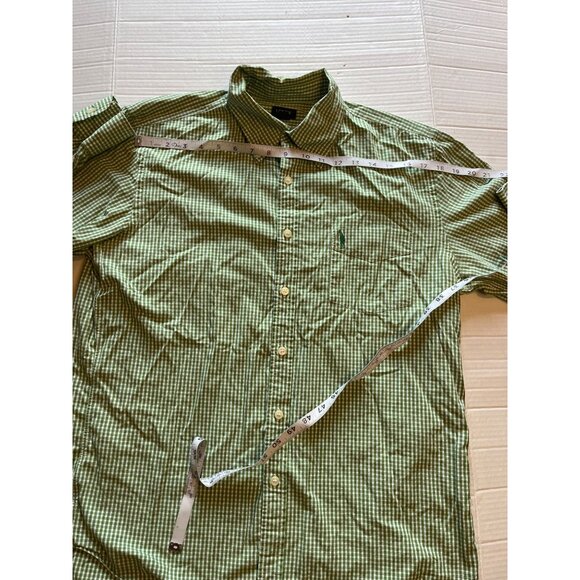 J.Crew Mens Green & White Gingham Long Sleeve Button-Up Shirt L - Picture 8 of 11
